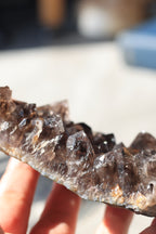 スモーキークォーツ｜アメジスト ゾーニング「山の輝き」インド産｜天然石 原石 鉱物標本