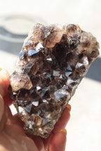 スモーキークォーツ｜アメジスト ゾーニング「山の輝き」インド産｜天然石 原石 鉱物標本
