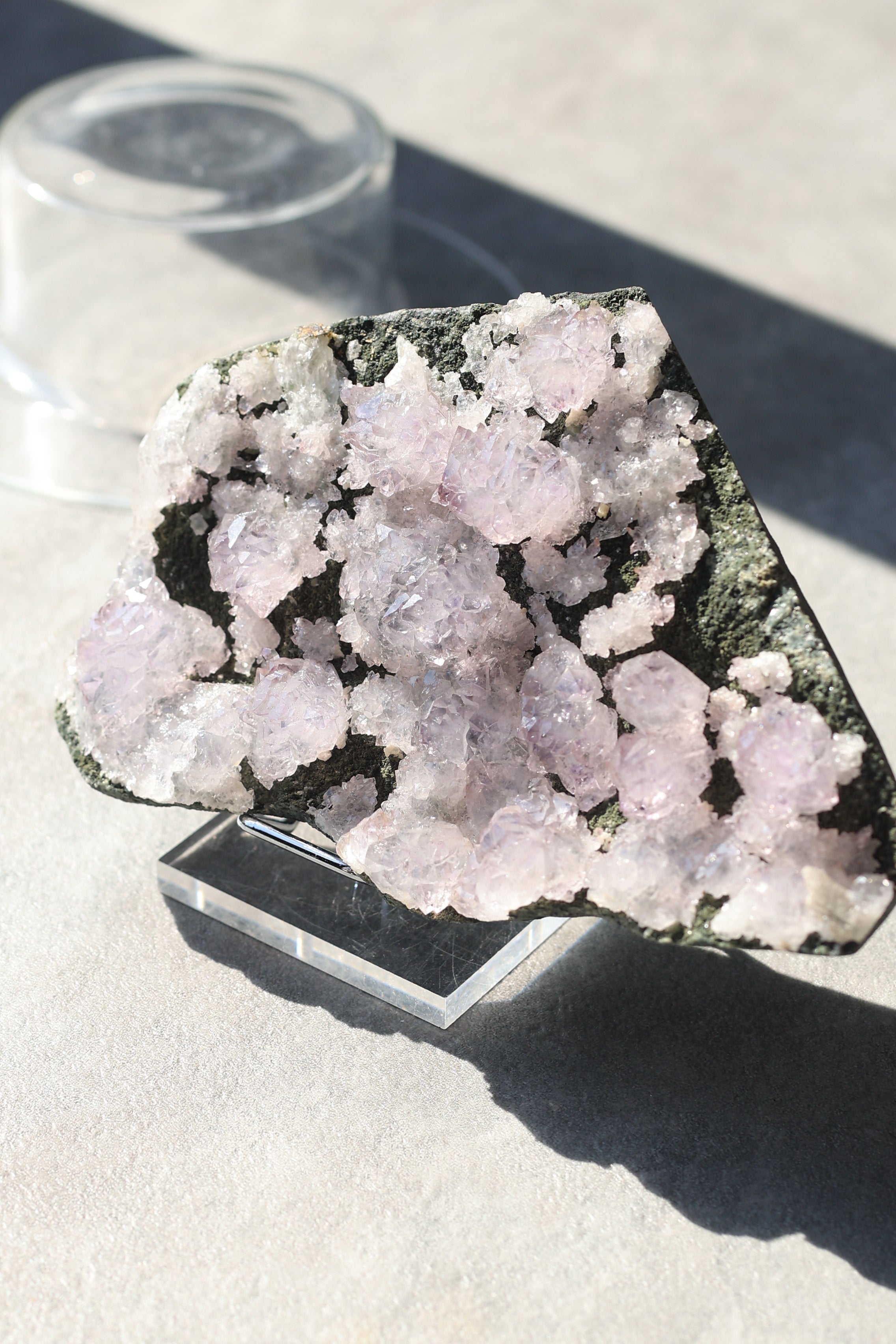 カルールアメジスト｜母岩付き「静かな花園」インド・カルール産｜天然石 原石 鉱物標本