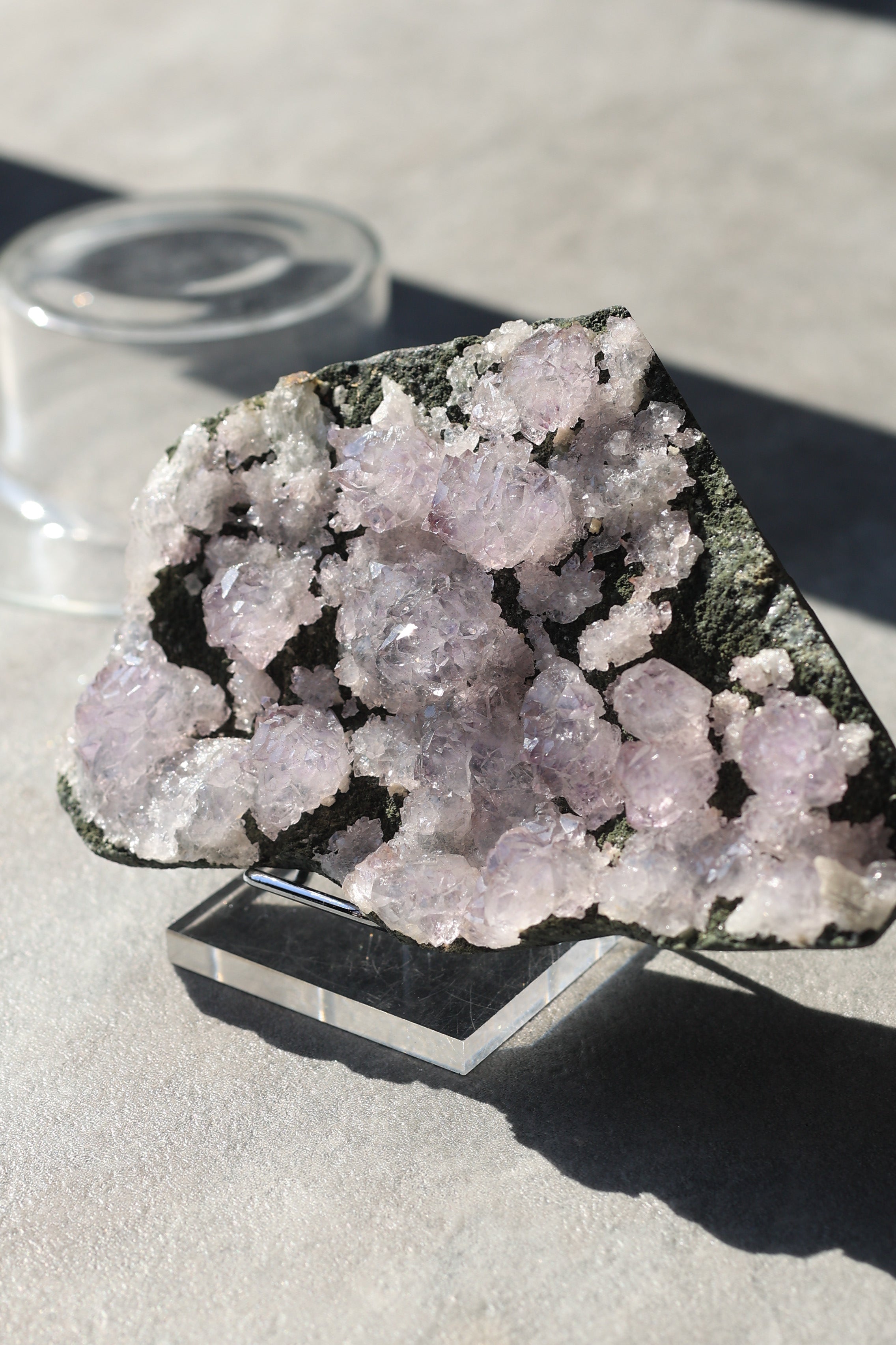 カルールアメジスト｜母岩付き「静かな花園」インド・カルール産｜天然石 原石 鉱物標本