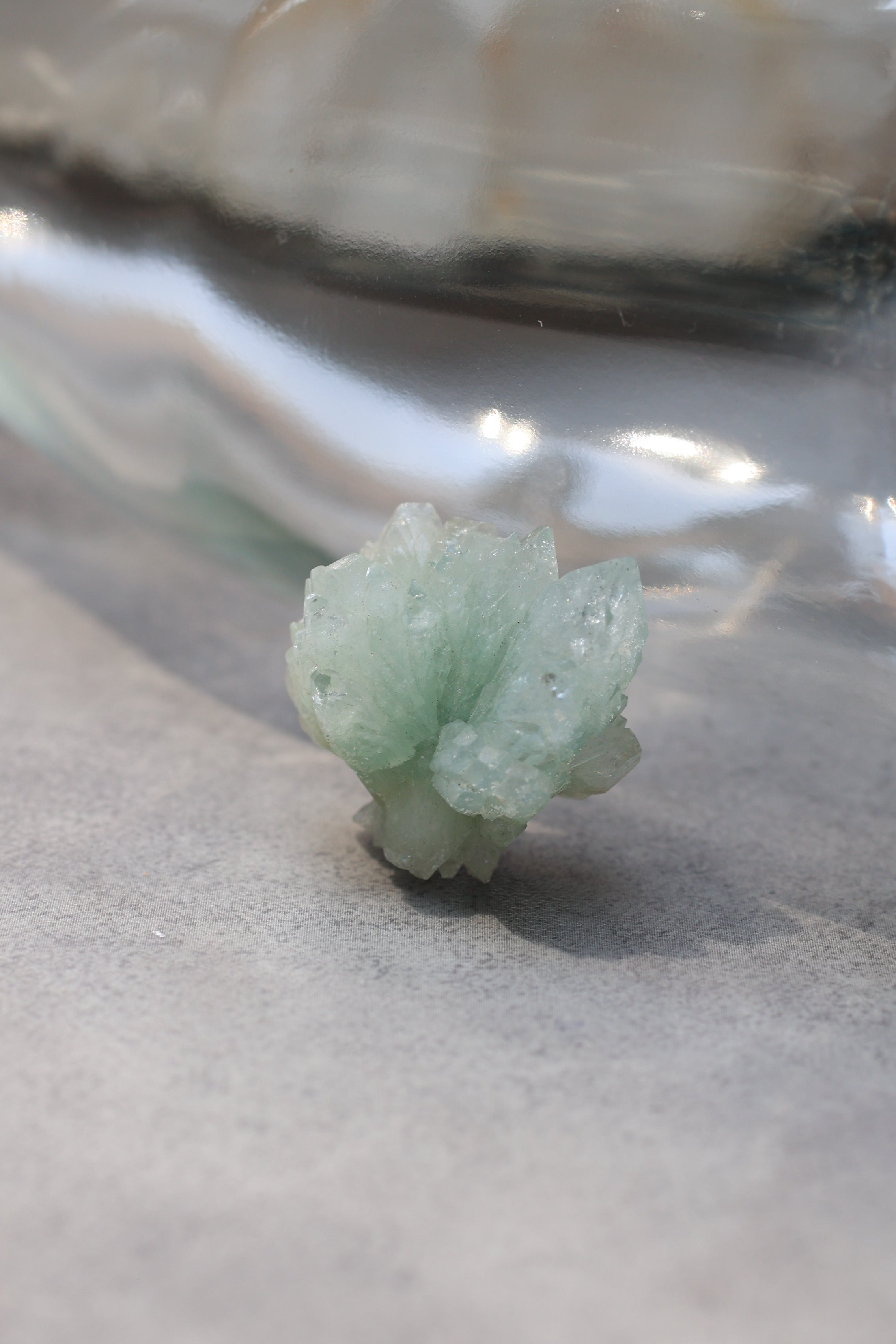 グリーンアポフィライト「春の新芽」インド産｜天然石 原石 鉱物標本