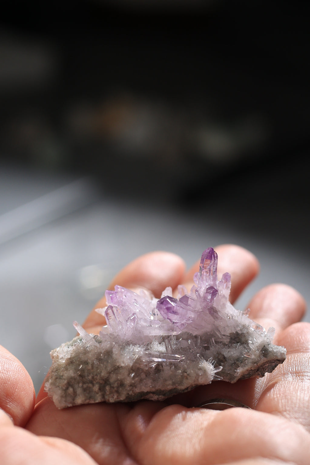 ベラクルスアメジスト「きらめく花霞」メキシコ産｜天然石 原石 鉱物標本