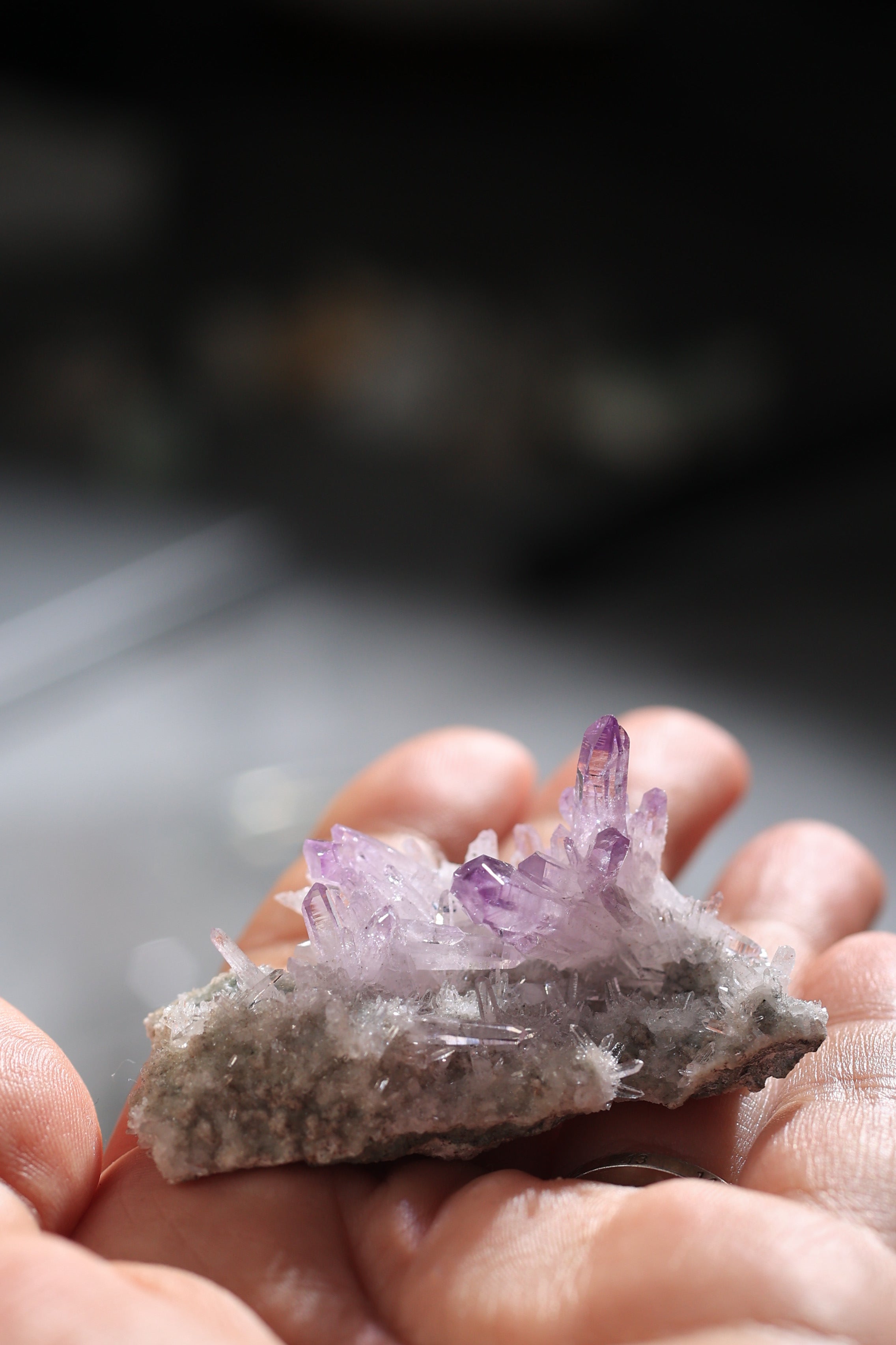 ベラクルスアメジスト「きらめく花霞」メキシコ産｜天然石 原石 鉱物標本