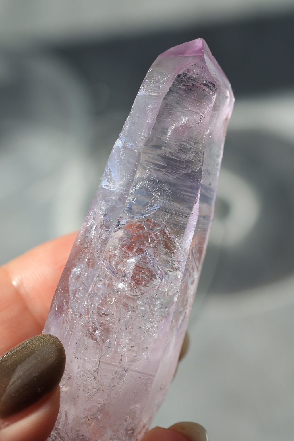 エンハイドロ（水入り）ベラクルスアメジスト「朝の光」メキシコ産｜天然石 原石 鉱物標本