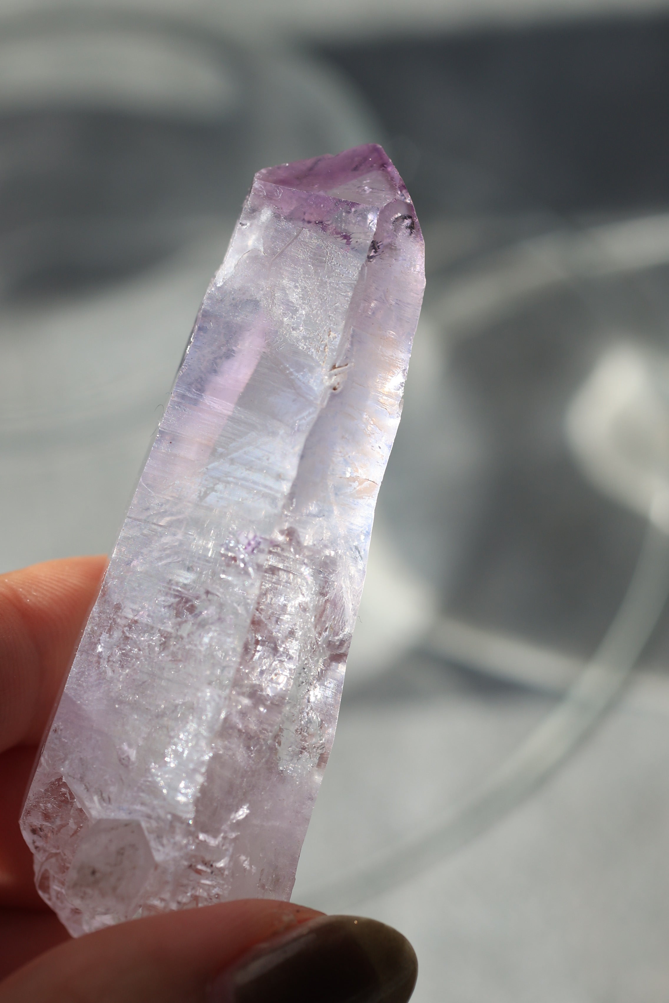 エンハイドロ（水入り）ベラクルスアメジスト「朝の光」メキシコ産｜天然石 原石 鉱物標本