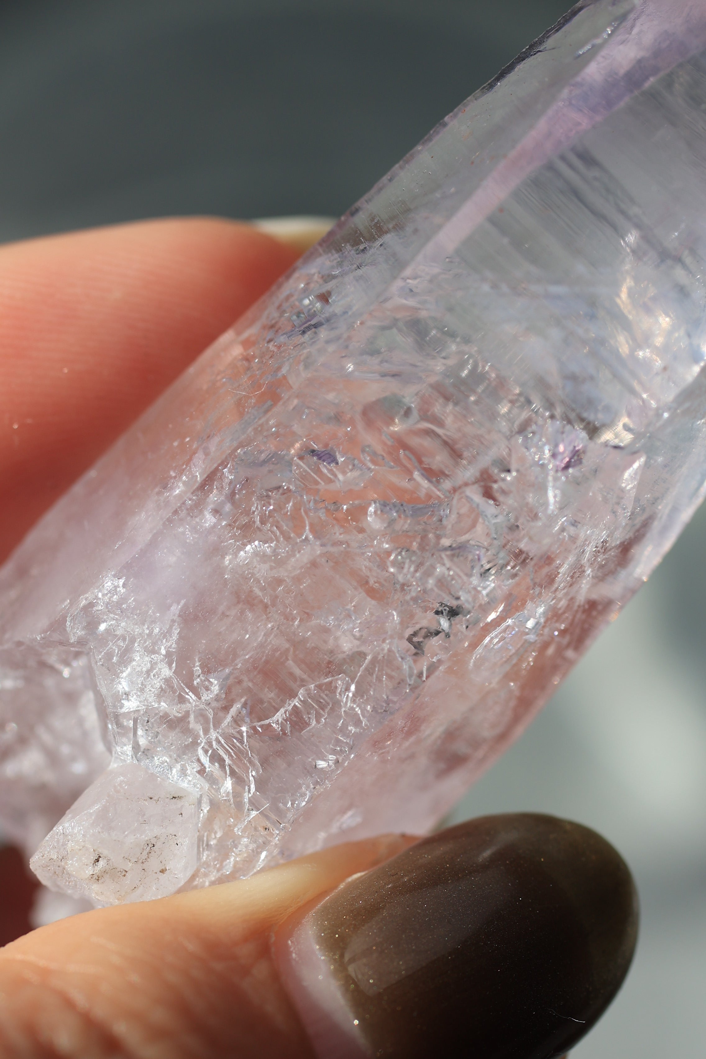 エンハイドロ（水入り）ベラクルスアメジスト「朝の光」メキシコ産｜天然石 原石 鉱物標本