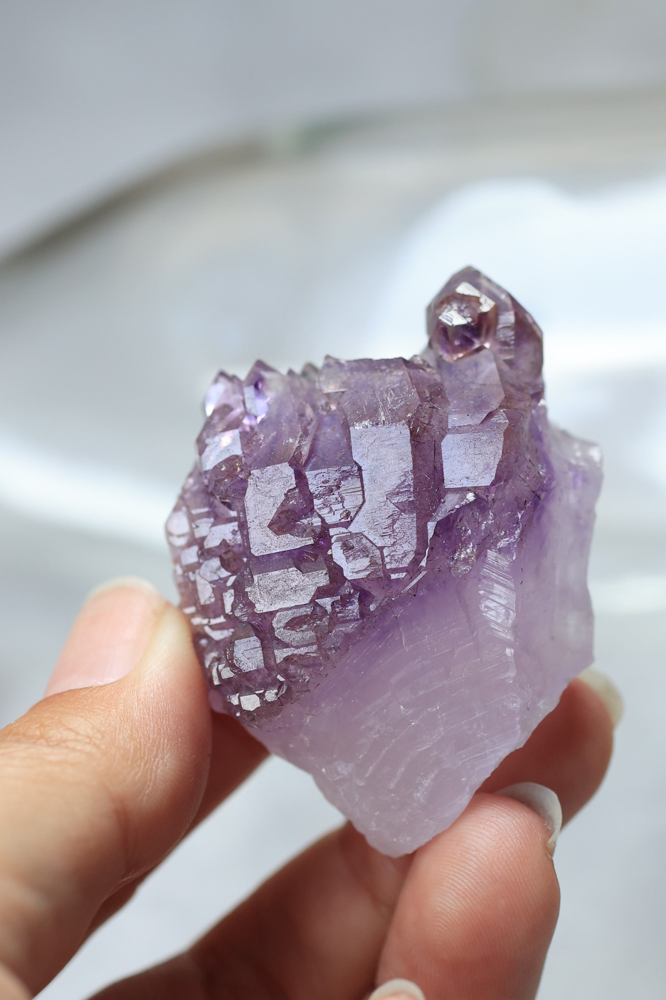カルールアメジスト「一輪の花」インド産｜天然石 原石 鉱物標本