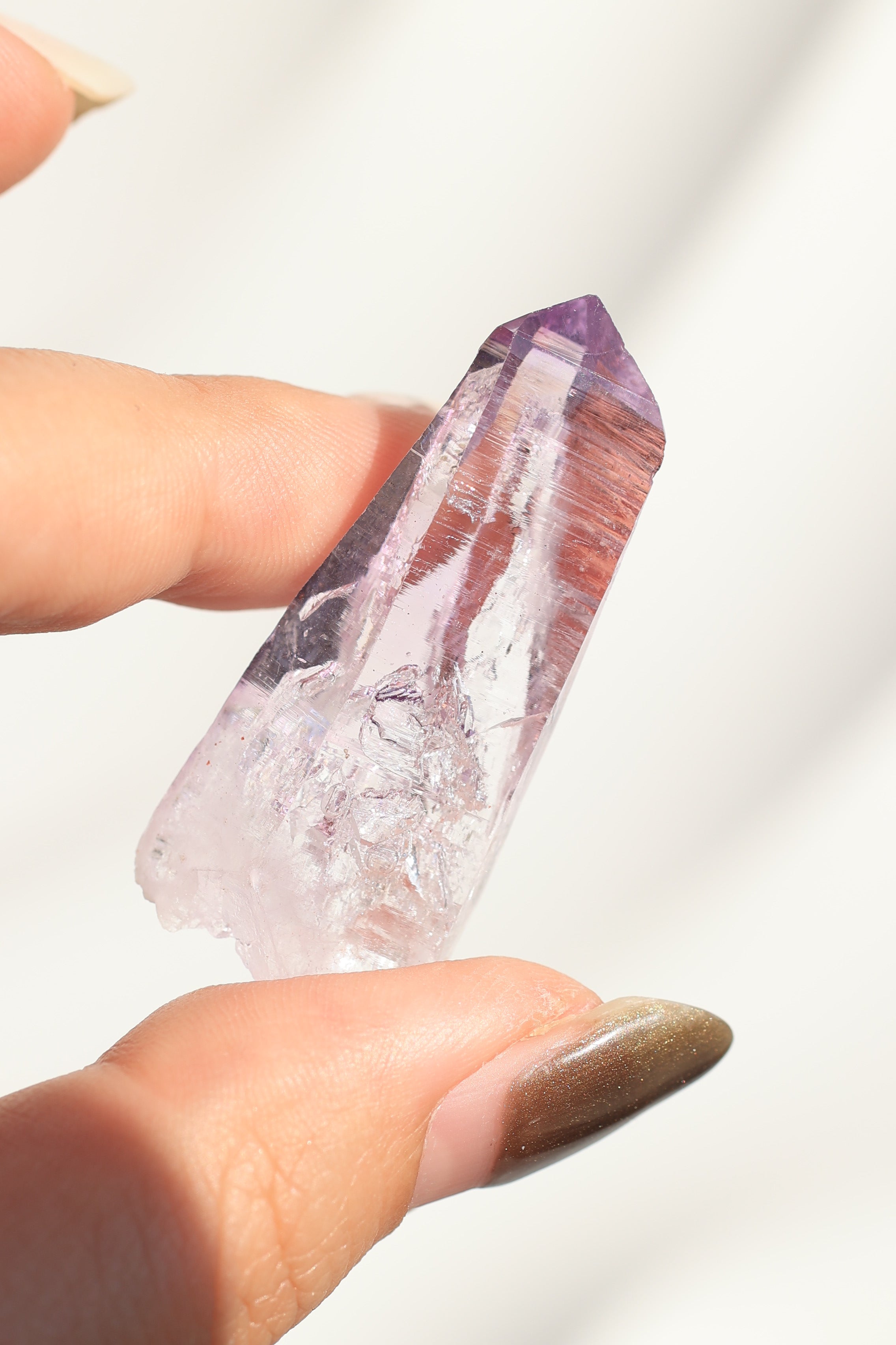 エンハイドロ（水入り）ベラクルスアメジスト「一輪の花」メキシコ産｜天然石 原石 鉱物標本