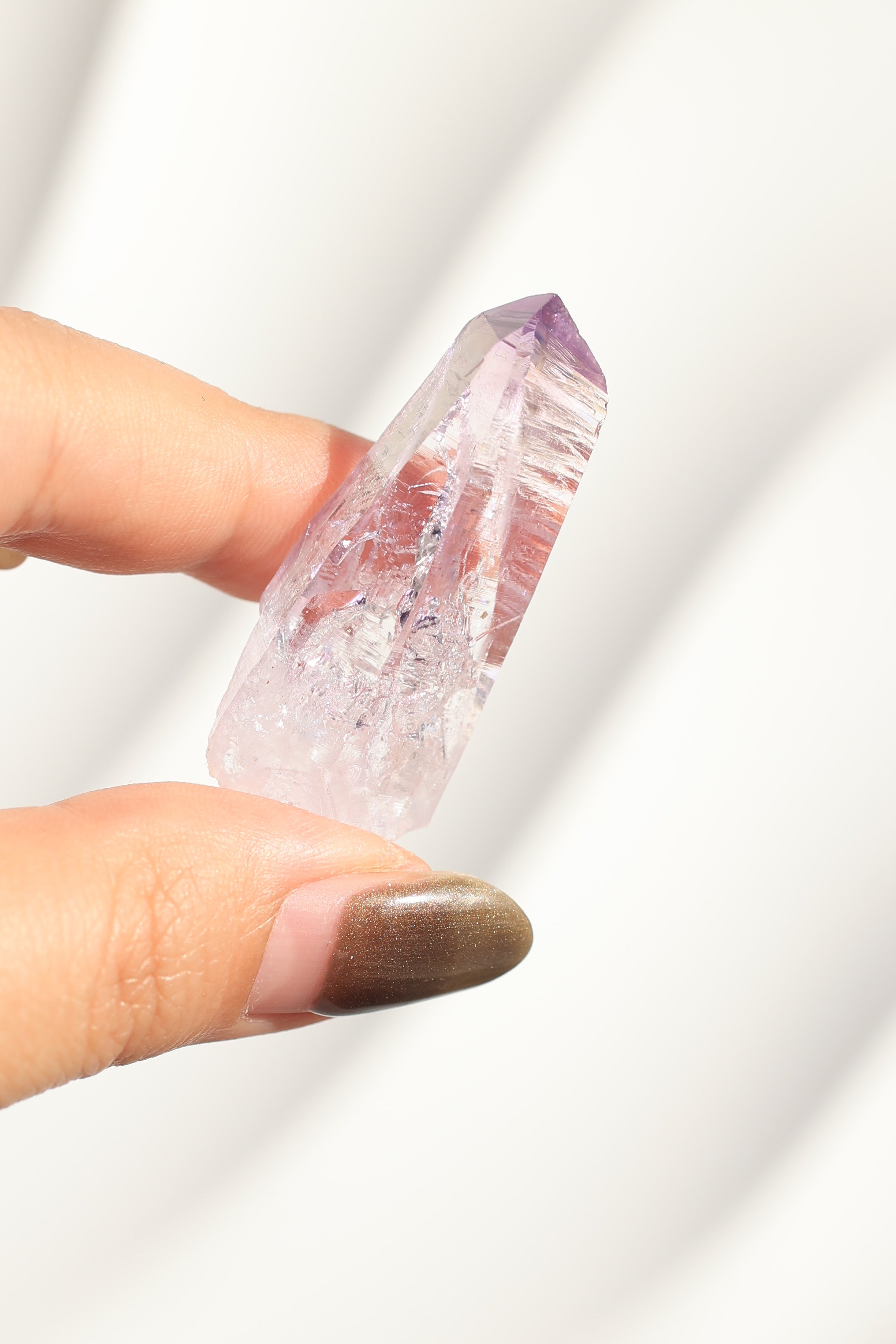 エンハイドロ（水入り）ベラクルスアメジスト「一輪の花」メキシコ産｜天然石 原石 鉱物標本