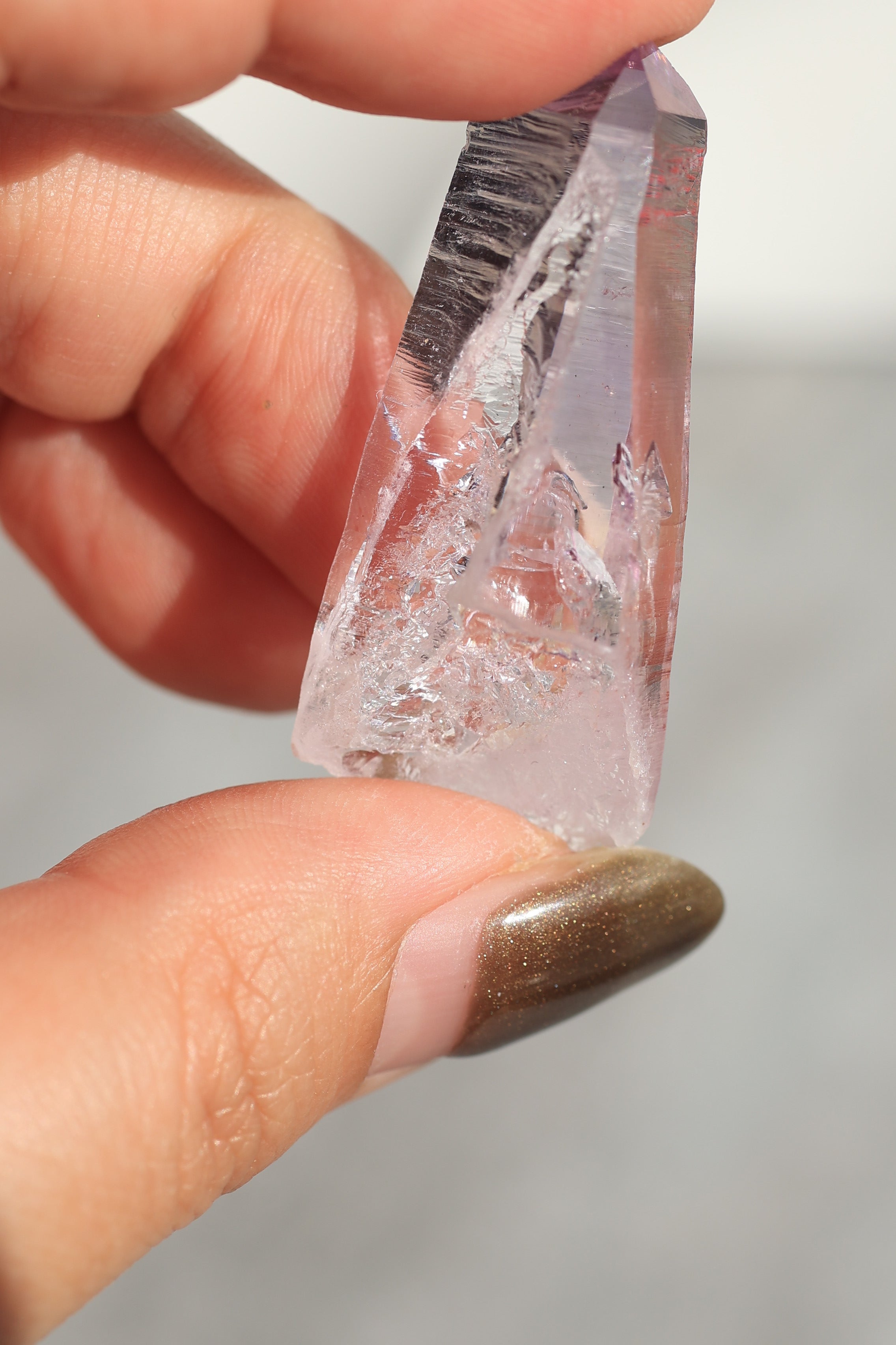 エンハイドロ（水入り）ベラクルスアメジスト「一輪の花」メキシコ産｜天然石 原石 鉱物標本