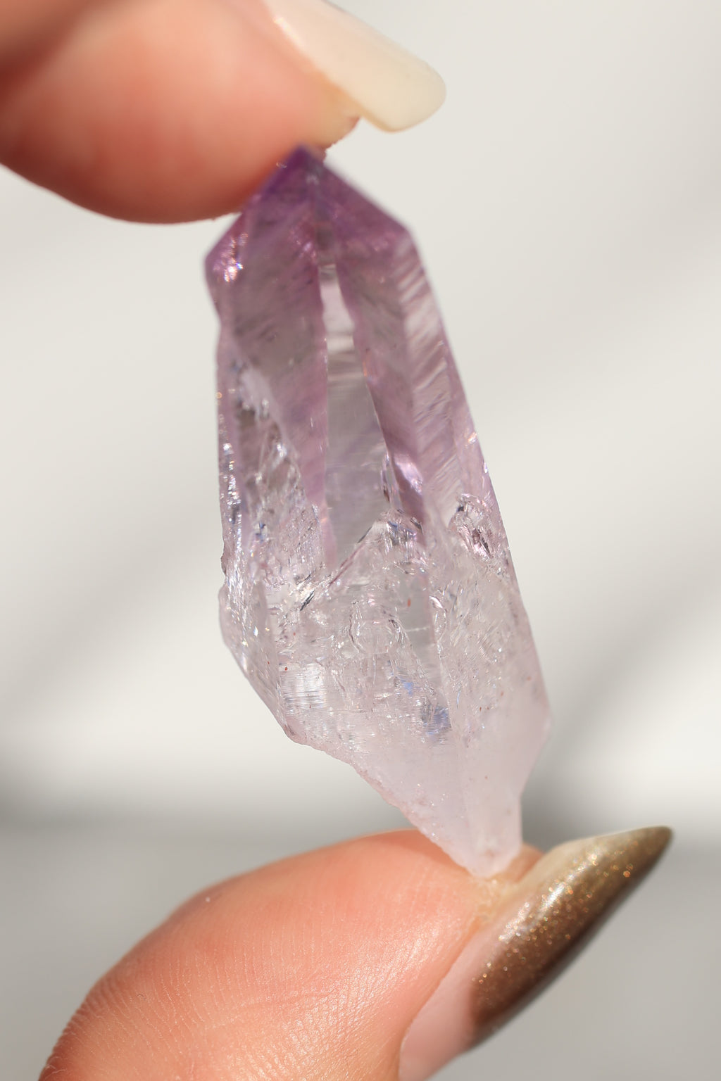 エンハイドロ（水入り）ベラクルスアメジスト「一輪の花」メキシコ産｜天然石 原石 鉱物標本