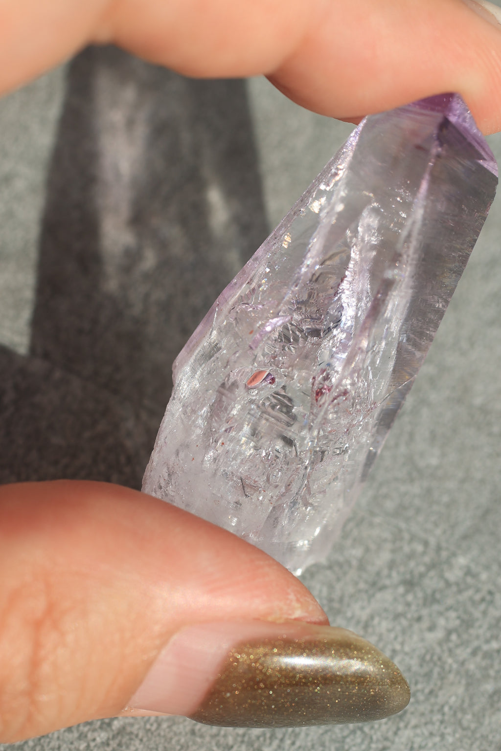 エンハイドロ（水入り）ベラクルスアメジスト「一輪の花」メキシコ産｜天然石 原石 鉱物標本