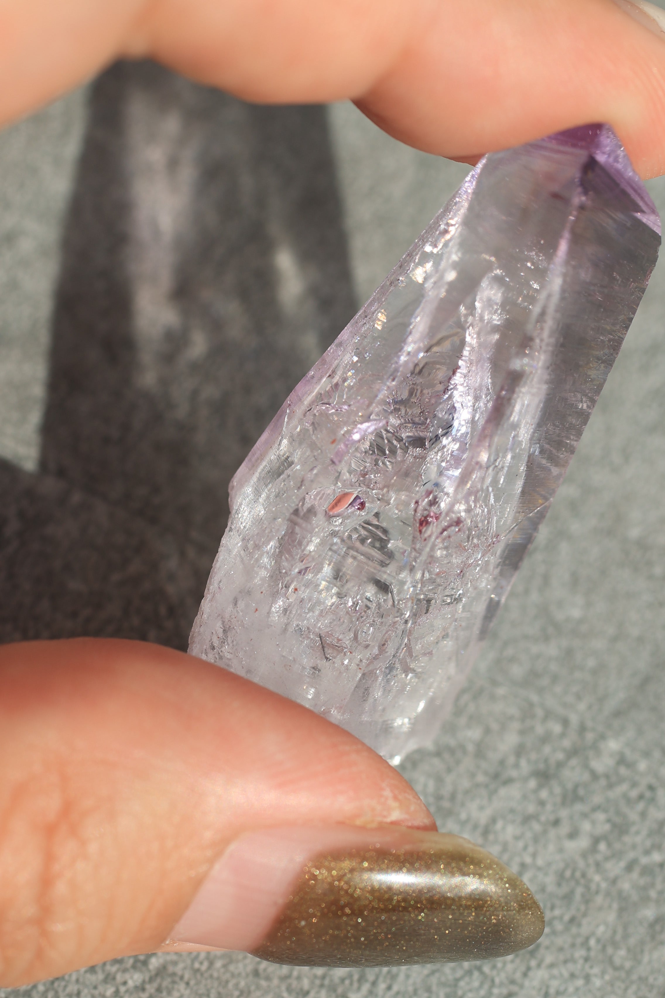 エンハイドロ（水入り）ベラクルスアメジスト「一輪の花」メキシコ産｜天然石 原石 鉱物標本