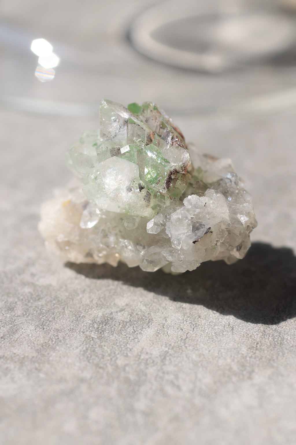 グリーンアポフィライト「花のしずく」インド産｜天然石 原石 鉱物標本