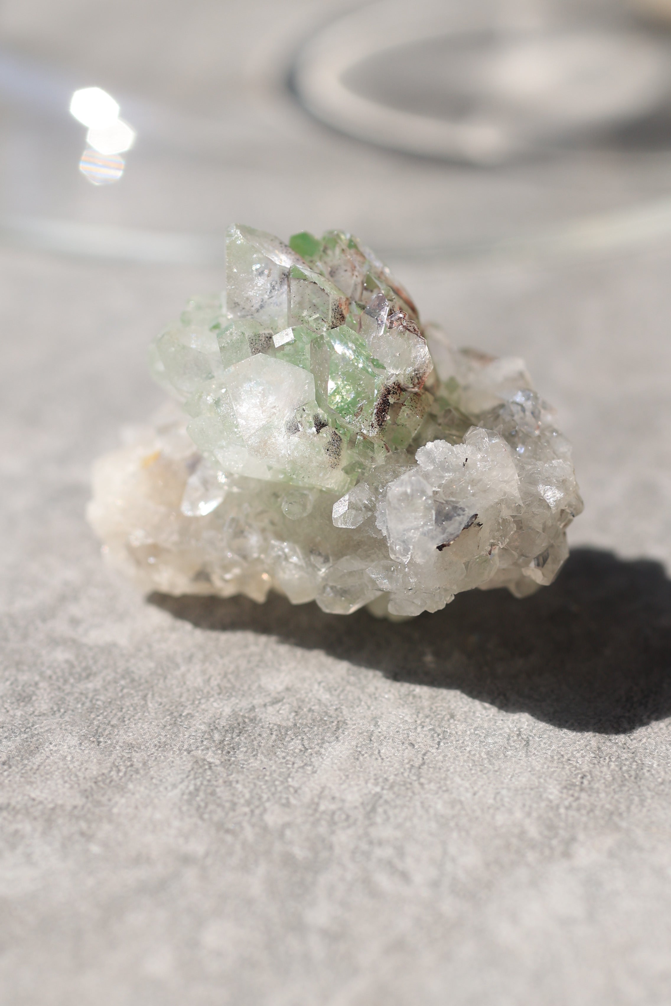グリーンアポフィライト「花のしずく」インド産｜天然石 原石 鉱物標本