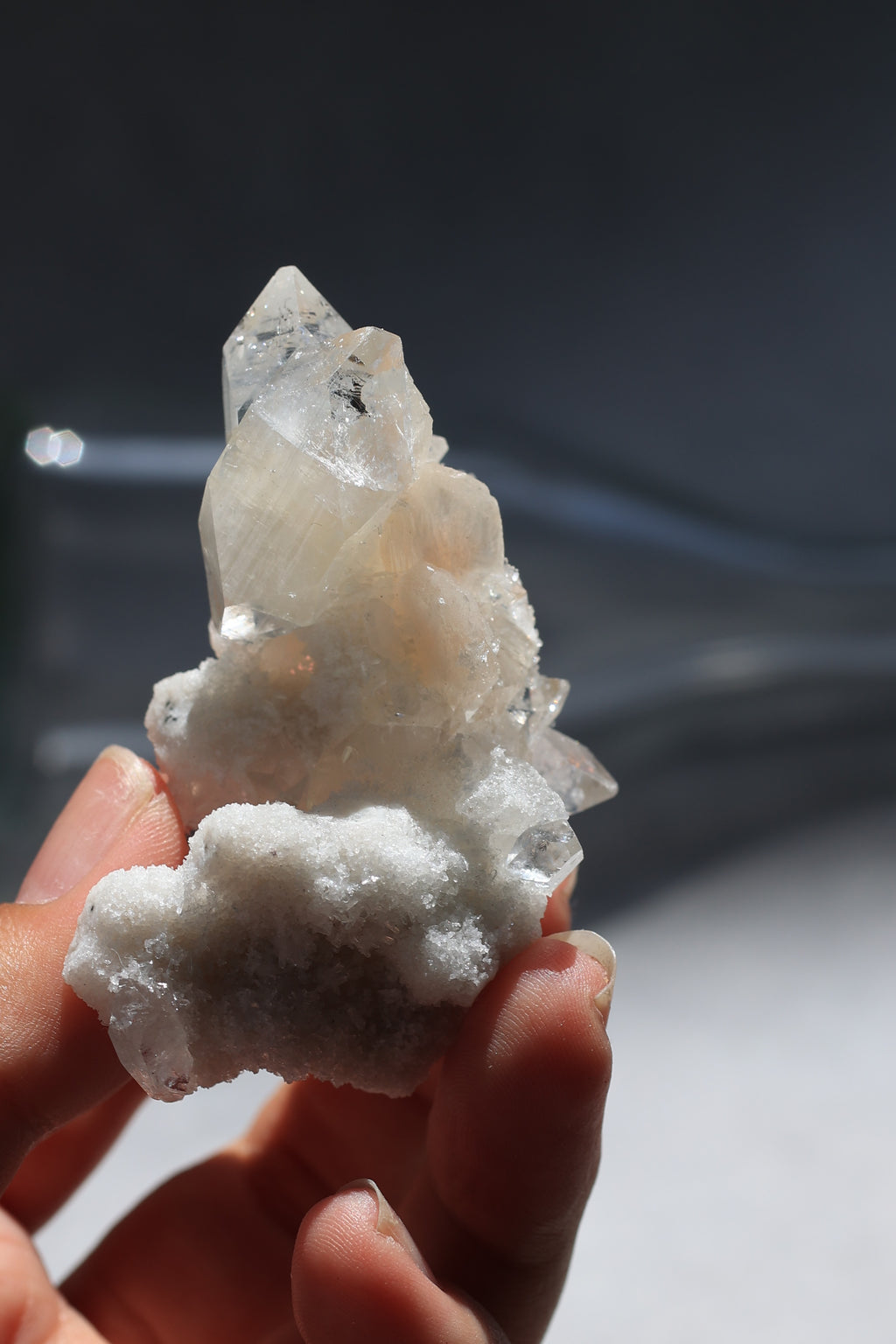 アポフィライト｜スティルバイト「光の結び」インド産｜天然石 原石 鉱物標本