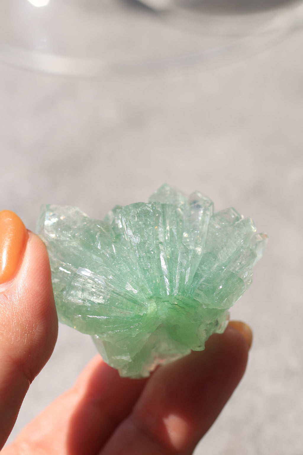 グリーンアポフィライト「雫の花束」インド産｜天然石 原石 鉱物標本