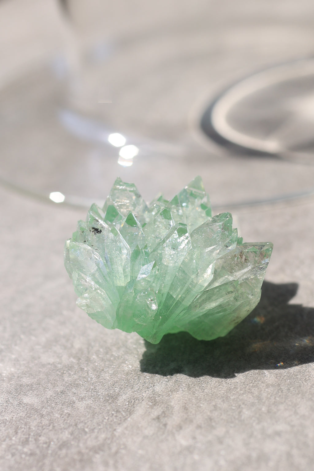 グリーンアポフィライト「雫の花束」インド産｜天然石 原石 鉱物標本