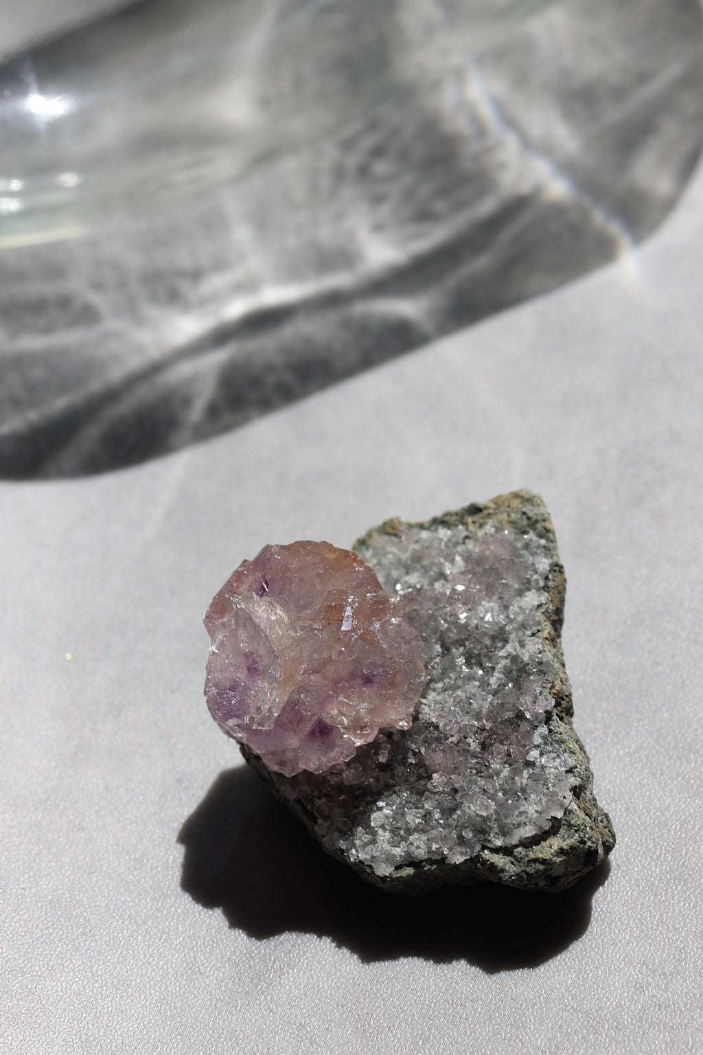 カルールアメジスト「朝露と薔薇」インド産｜天然石 原石 鉱物標本