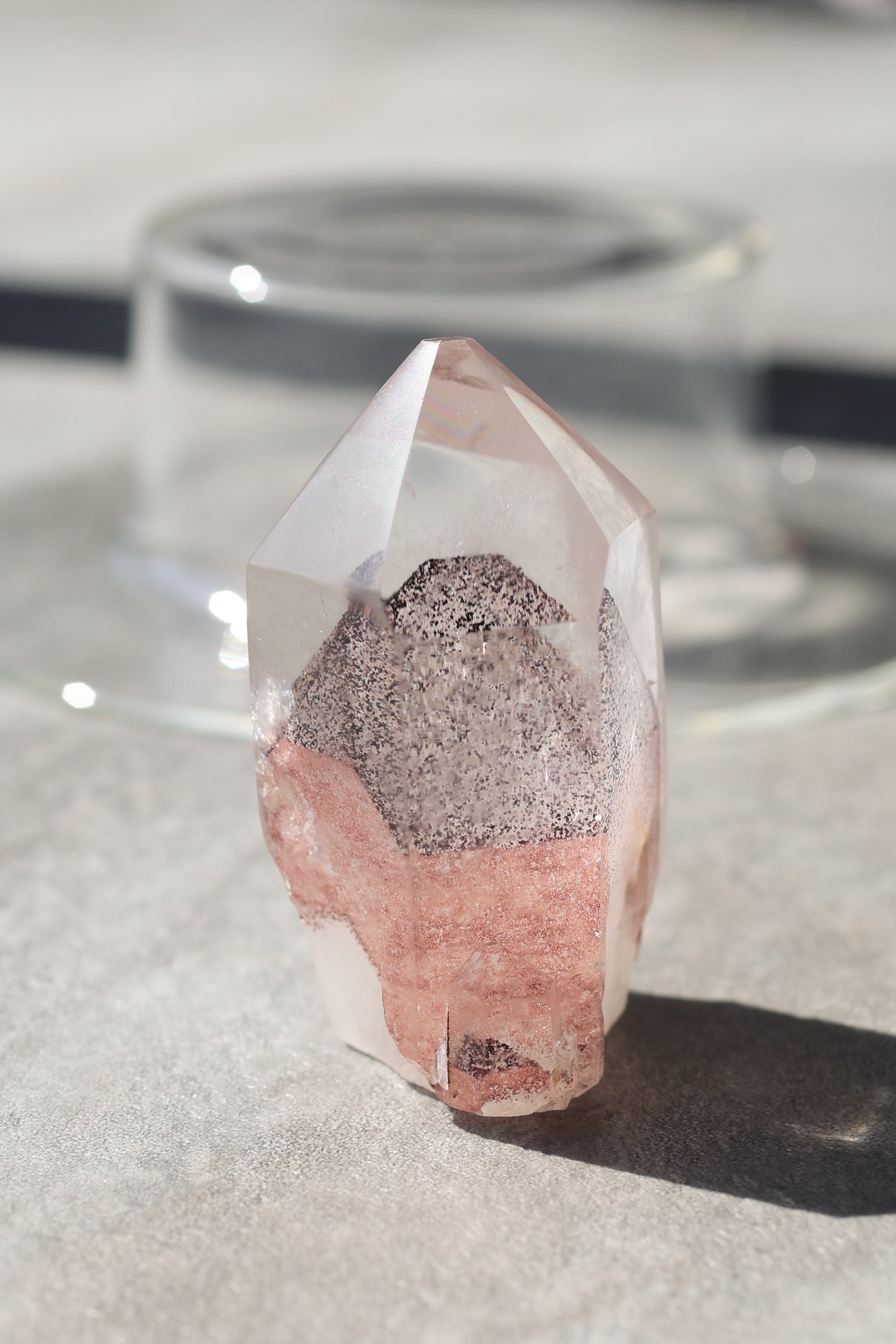 レッドファントムクォーツ「希望の明かり」インド産｜天然石 原石 鉱物標本